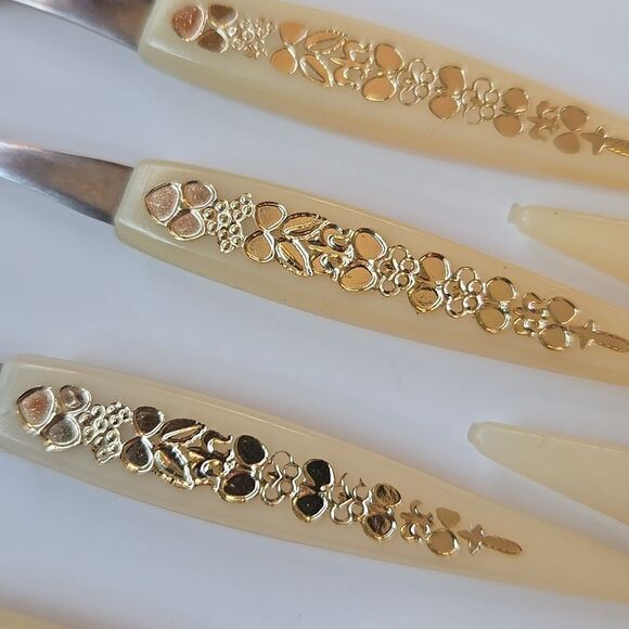 Vintage Japan Stainless Appetizer Mini Forks Set of 12 hors d'oeuvres Cocktails - Picture 8 of 15